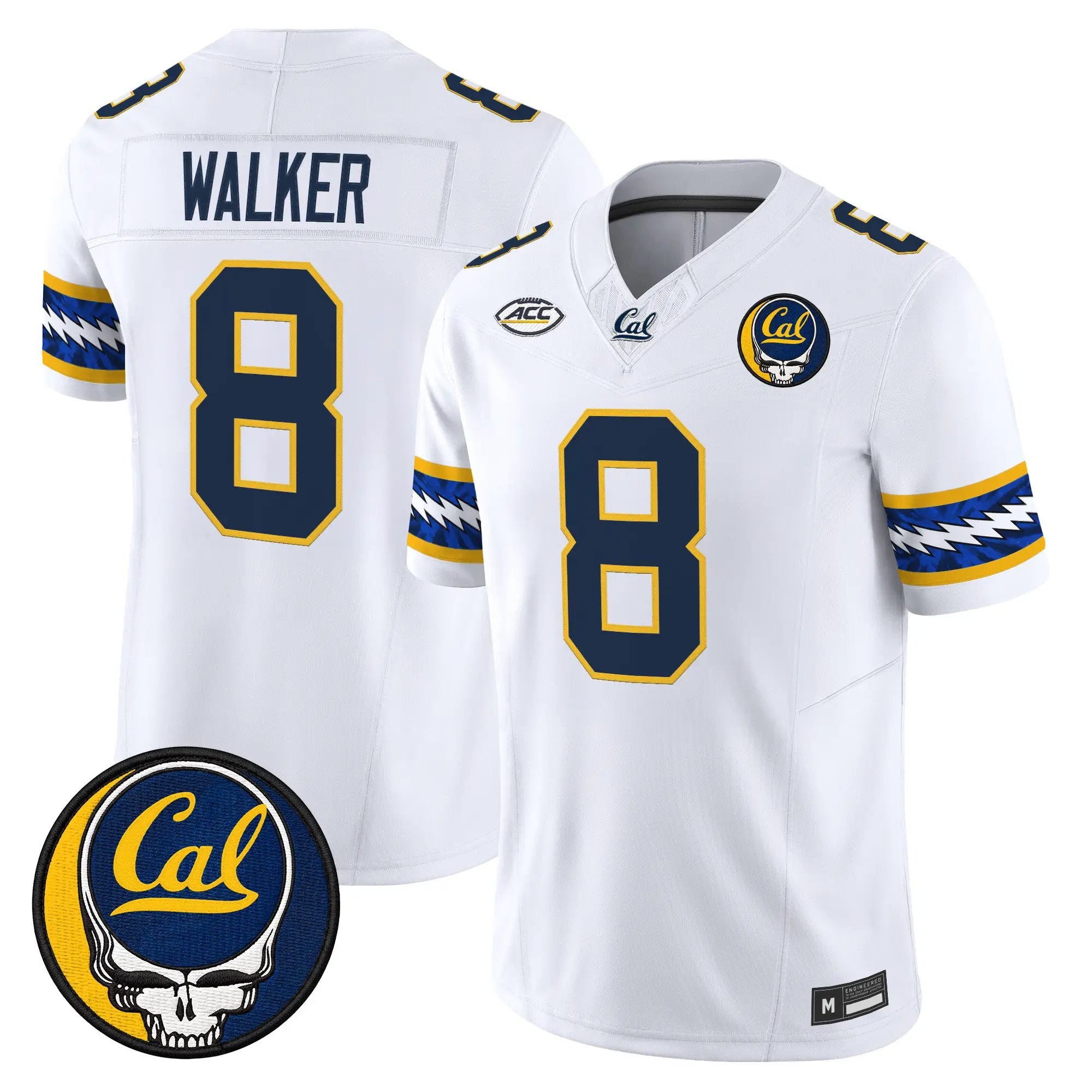 rico-walker-jersey-8-california-golden-bears-x-grateful-dead-vapor-limited-all-stitched-02 - Top Design Fan Rico Walker Jersey #8 California Golden Bears x Grateful Dead Vapor Limited All Stitched