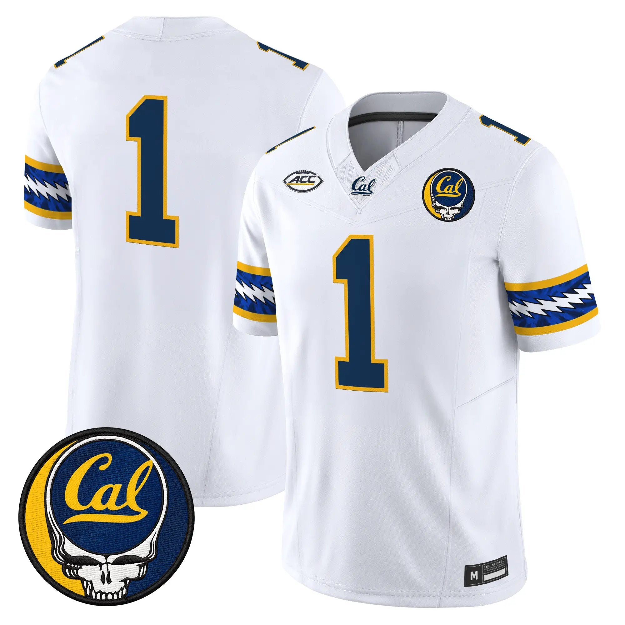 team-jersey-1-california-golden-bears-x-grateful-dead-vapor-limited-all-stitched-02 - Top Design Fan Team Jersey #1 California Golden Bears x Grateful Dead Vapor Limited All Stitched