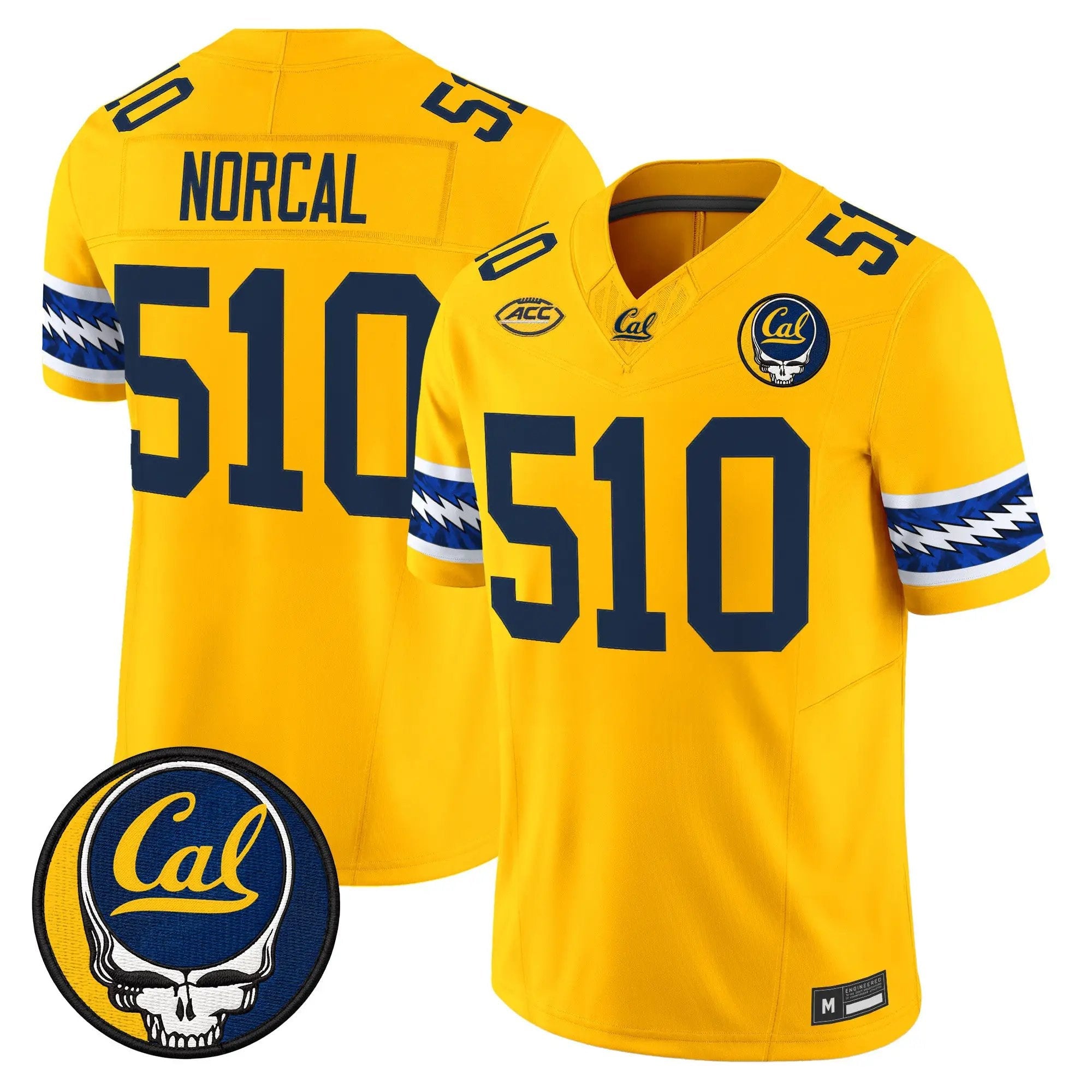 norcal-jersey-510-california-golden-bears-x-grateful-dead-vapor-limited-all-stitched-03 - Top Design Fan NorCal Jersey #510 California Golden Bears x Grateful Dead Vapor Limited All Stitched