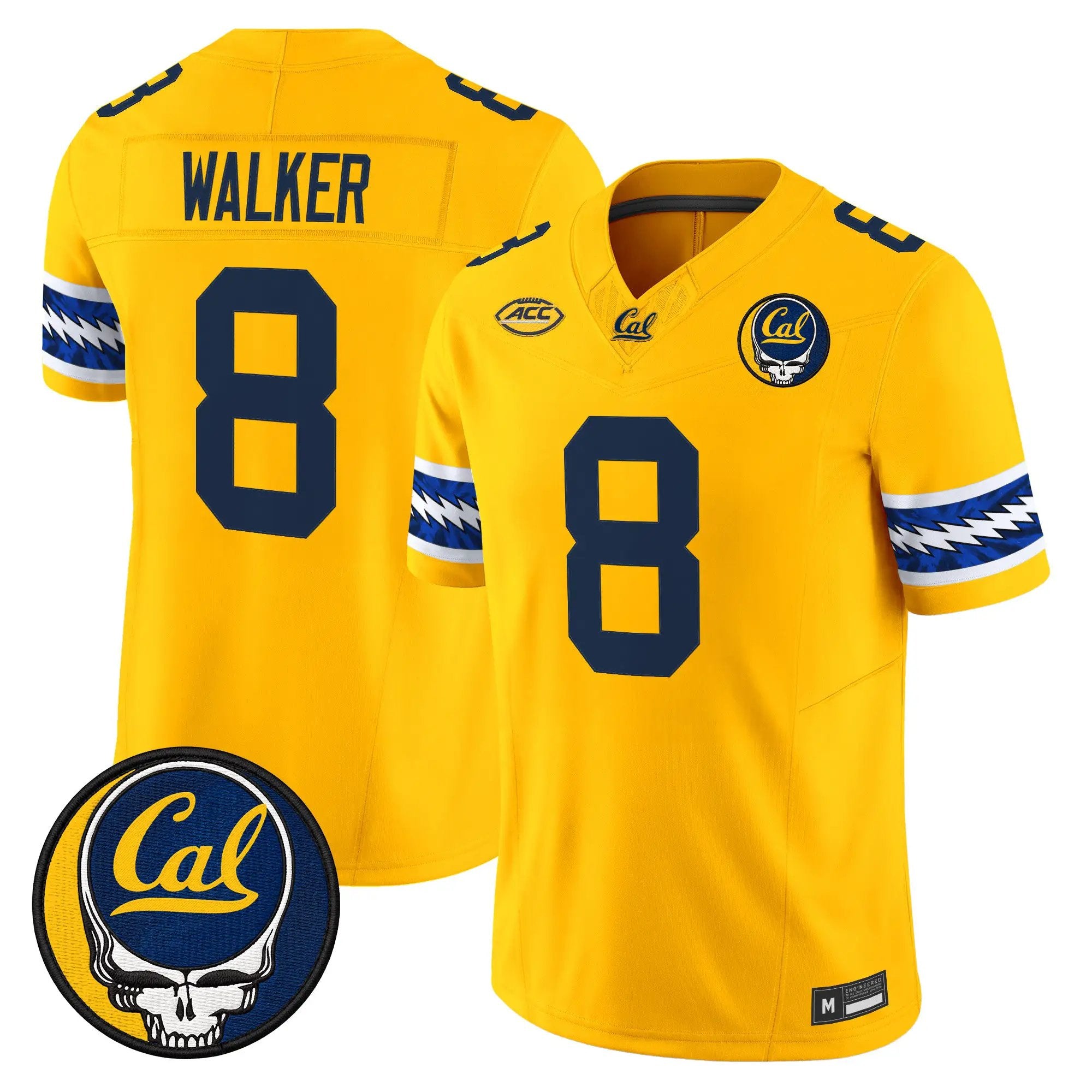 rico-walker-jersey-8-california-golden-bears-x-grateful-dead-vapor-limited-all-stitched-03 - Top Design Fan Rico Walker Jersey #8 California Golden Bears x Grateful Dead Vapor Limited All Stitched