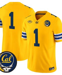 team-jersey-1-california-golden-bears-x-grateful-dead-vapor-limited-all-stitched-03 - Top Design Fan Team Jersey #1 California Golden Bears x Grateful Dead Vapor Limited All Stitched