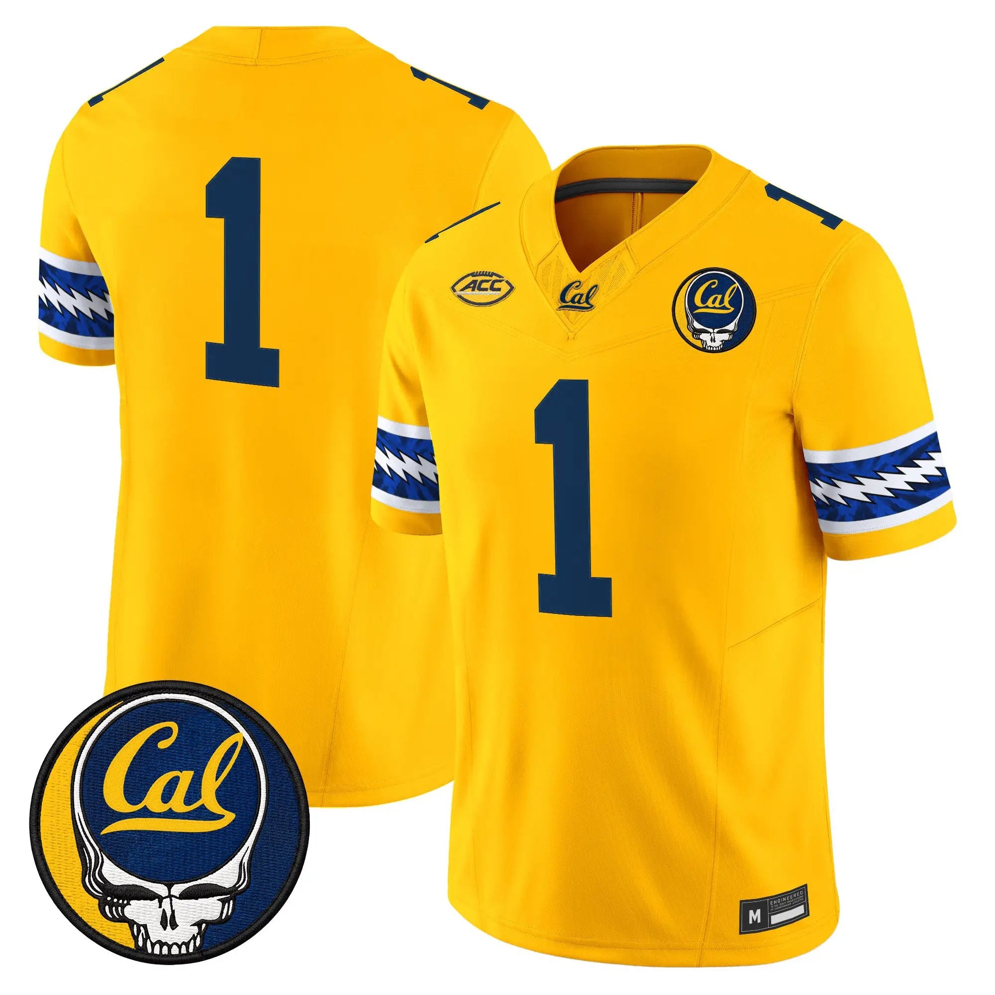 team-jersey-1-california-golden-bears-x-grateful-dead-vapor-limited-all-stitched-03 - Top Design Fan Team Jersey #1 California Golden Bears x Grateful Dead Vapor Limited All Stitched