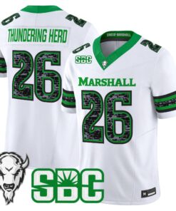 Thundering Herd Jersey #26 Marshall Thundering Herd Coal Country Tribute Vapor Limited All Stitched