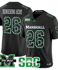 Thundering Herd Jersey #26 Marshall Thundering Herd Coal Country Tribute Vapor Limited All Stitched