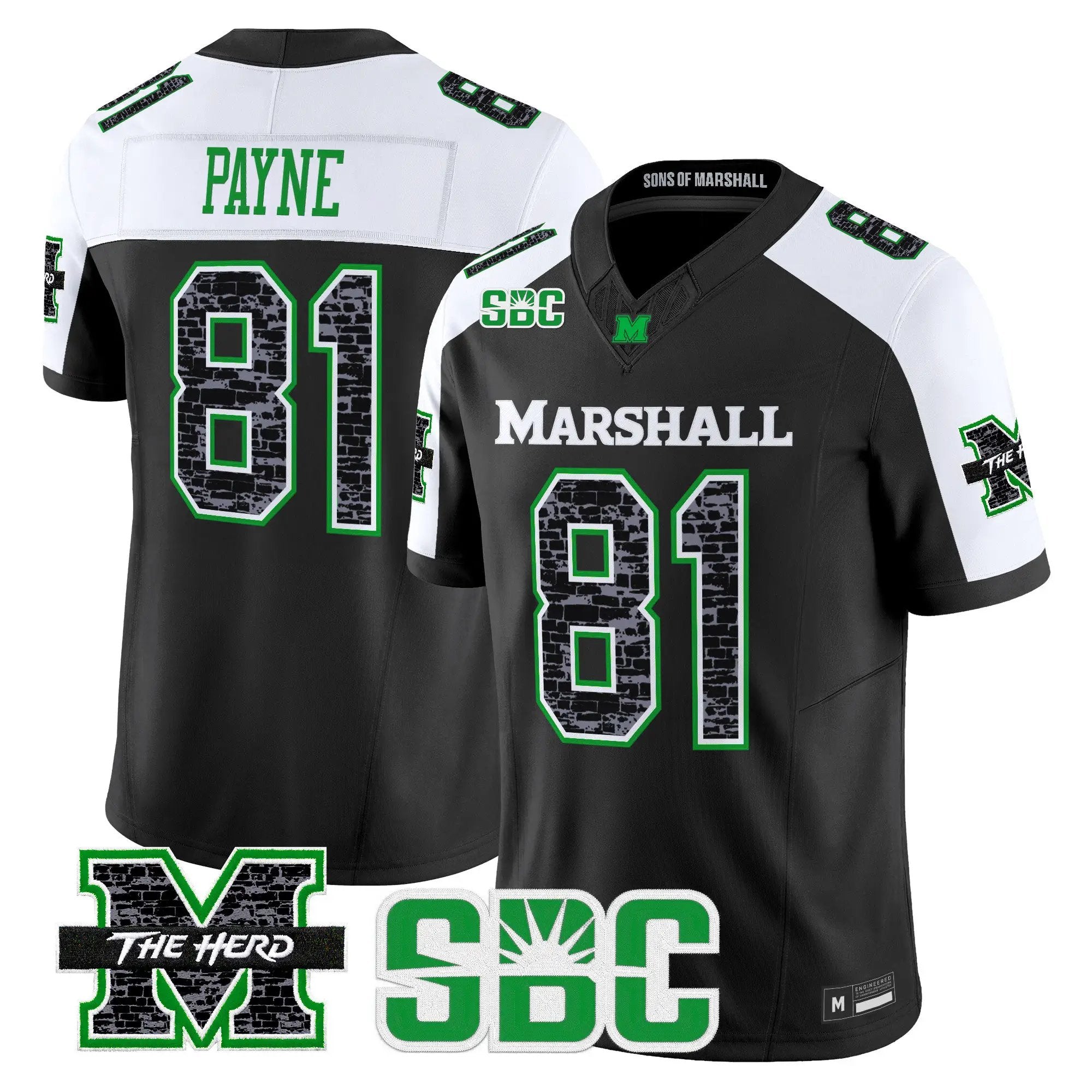 toby-payne-jersey-81-marshall-thundering-herd-coal-country-tribute-vapor-limited-all-stitched-05 - Top Design Fan Toby Payne Jersey #81 Marshall Thundering Herd Coal Country Tribute Vapor Limited All Stitched