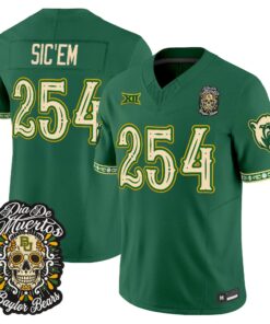 Sic'Em Jersey #254 Baylor Bears Día de los Muertos Vapor Limited All Stitched