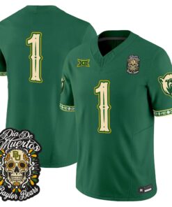 Team Jersey #1 Baylor Bears Día de los Muertos Vapor Limited All Stitched