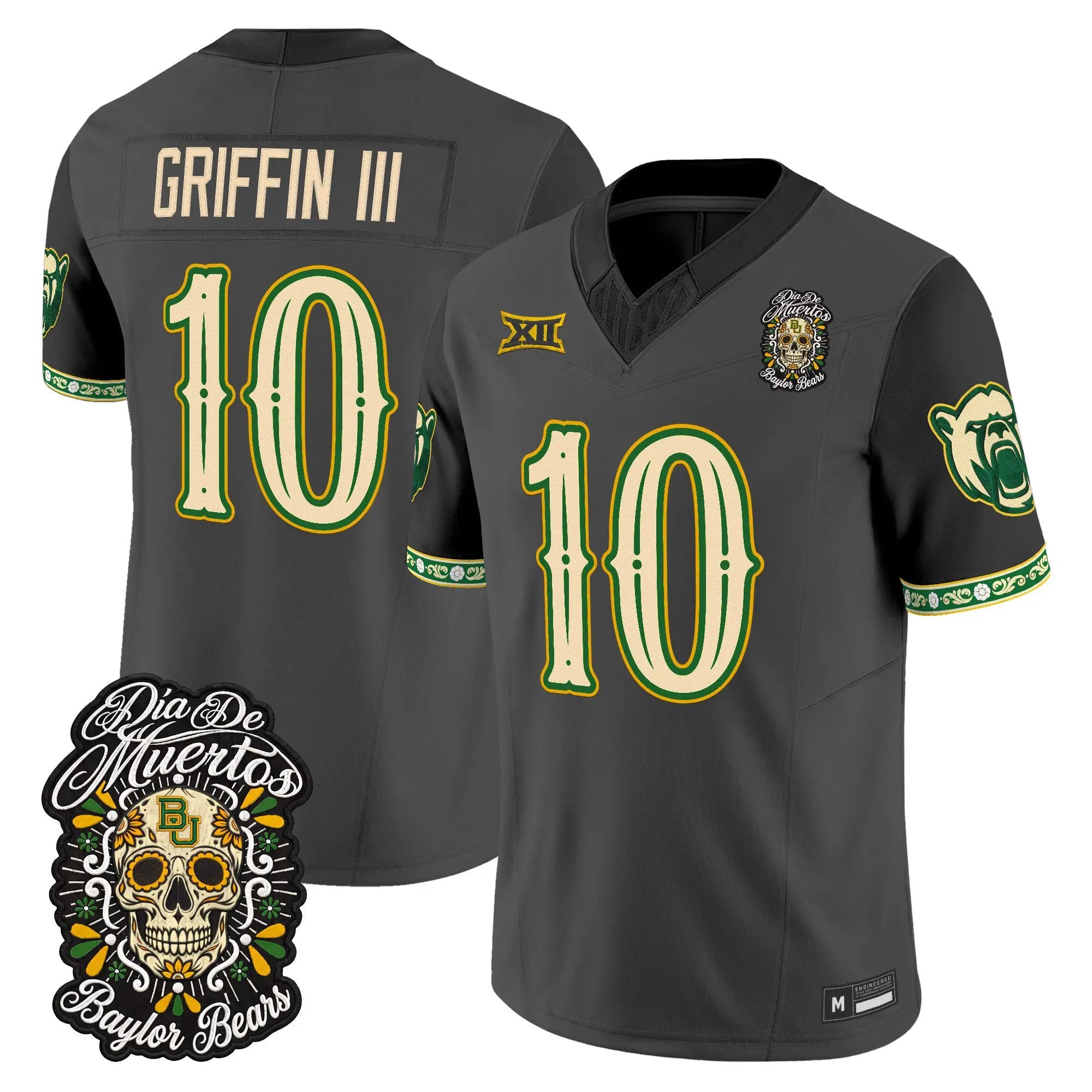 robert-griffin-iii-jersey-10-baylor-bears-dia-de-los-muertos-vapor-limited-all-stitched-02 - Top Design Fan Robert Griffin III Jersey #10 Baylor Bears Día de los Muertos Vapor Limited All Stitched