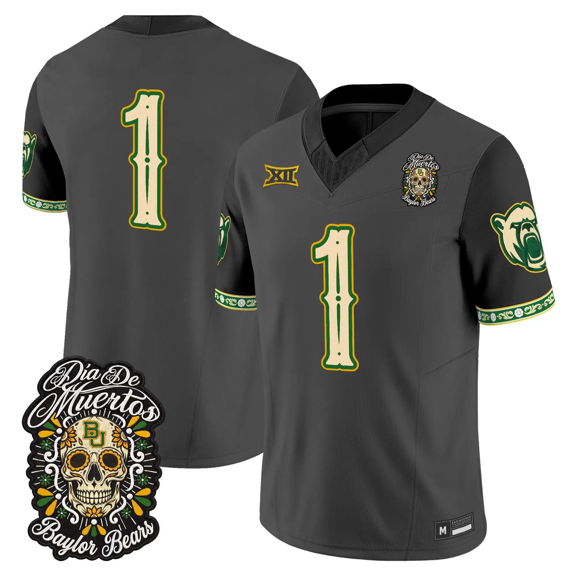 team-jersey-1-baylor-bears-dia-de-los-muertos-vapor-limited-all-stitched-02 - Top Design Fan Team Jersey #1 Baylor Bears Día de los Muertos Vapor Limited All Stitched