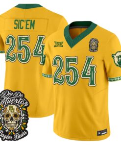 Sic'Em Jersey #254 Baylor Bears Día de los Muertos Vapor Limited All Stitched