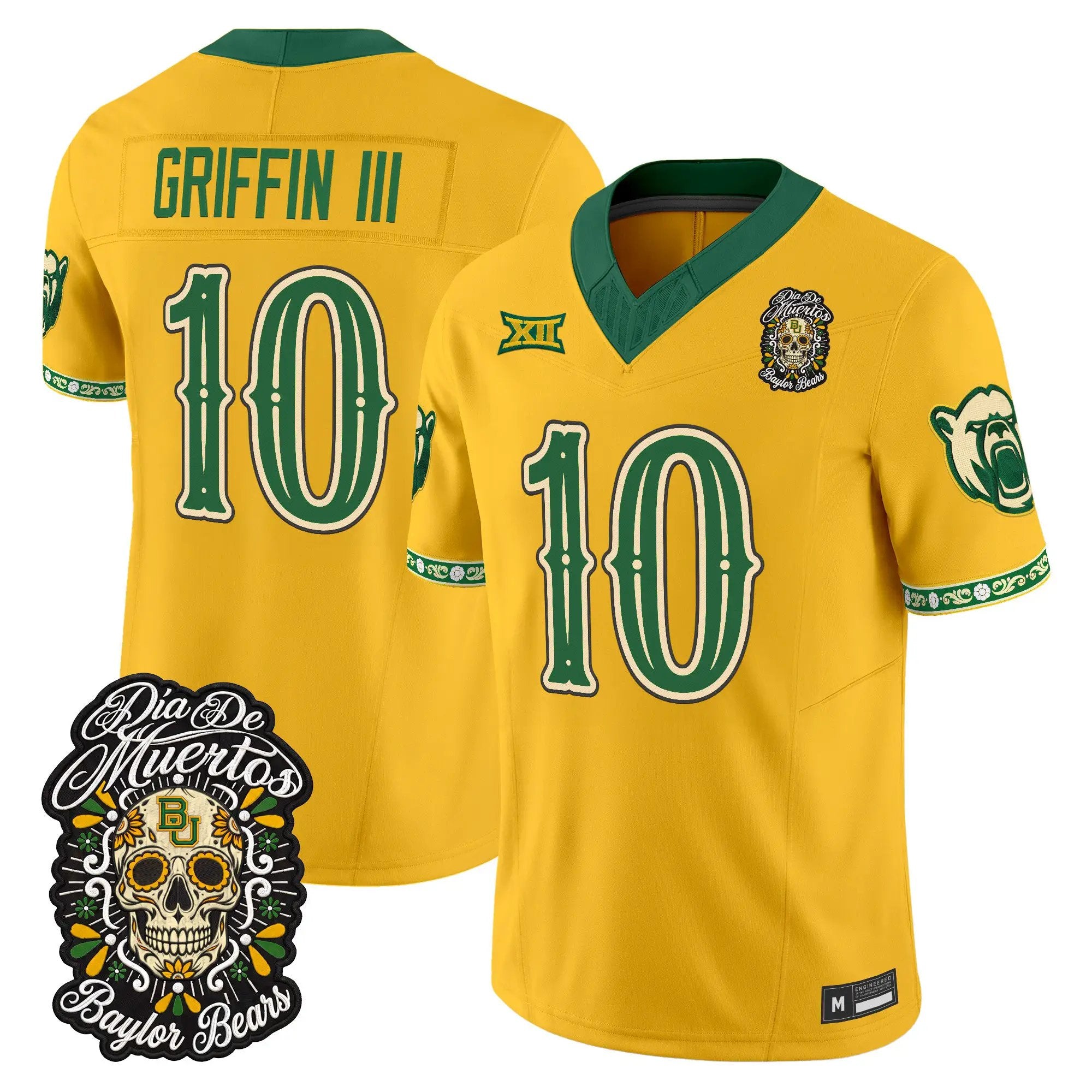 robert-griffin-iii-jersey-10-baylor-bears-dia-de-los-muertos-vapor-limited-all-stitched-03 - Top Design Fan Robert Griffin III Jersey #10 Baylor Bears Día de los Muertos Vapor Limited All Stitched