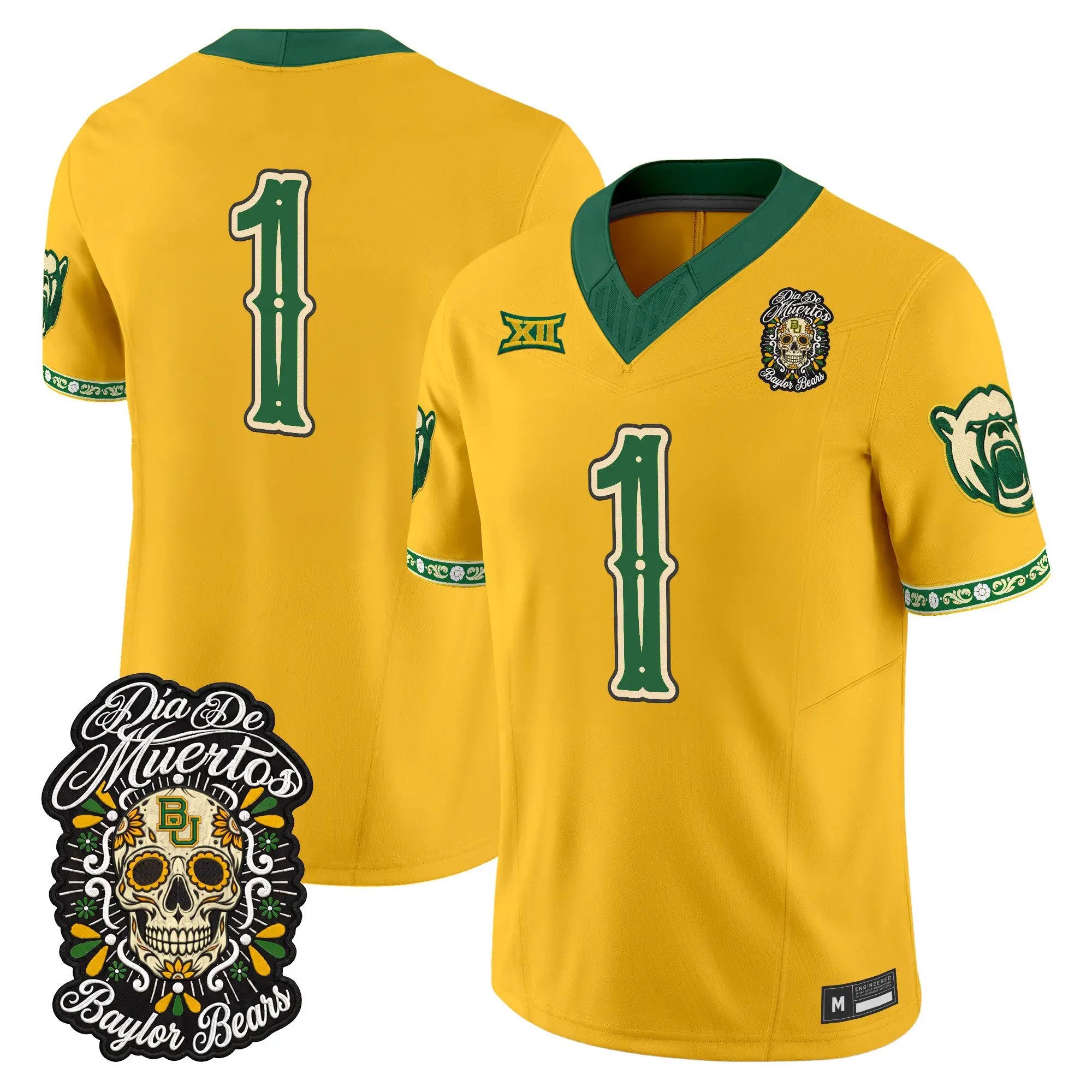 team-jersey-1-baylor-bears-dia-de-los-muertos-vapor-limited-all-stitched-03 - Top Design Fan Team Jersey #1 Baylor Bears Día de los Muertos Vapor Limited All Stitched