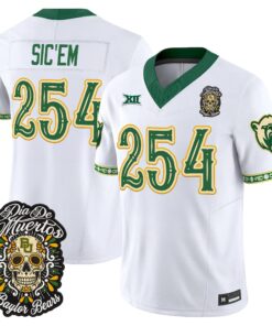 Sic'Em Jersey #254 Baylor Bears Día de los Muertos Vapor Limited All Stitched