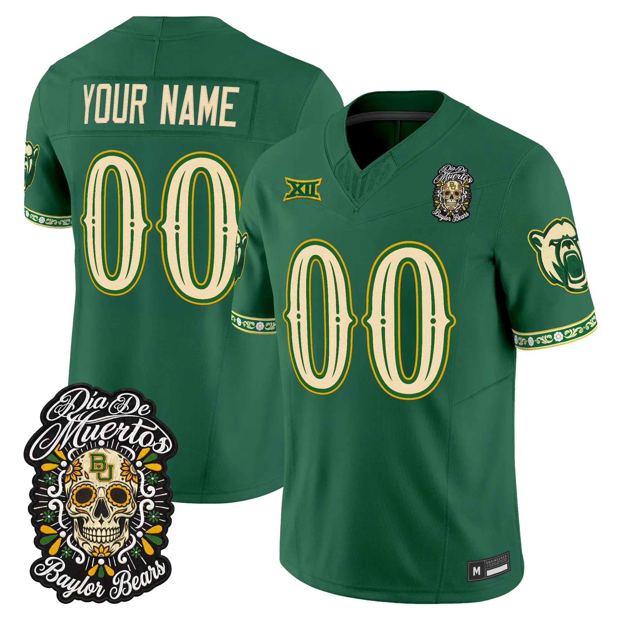 Baylor Bears Día de los Muertos Vapor Limited Custom Jersey - All Stitched - Top Design Fan Baylor Bears Día de los Muertos Vapor Limited Custom Jersey - All Stitched