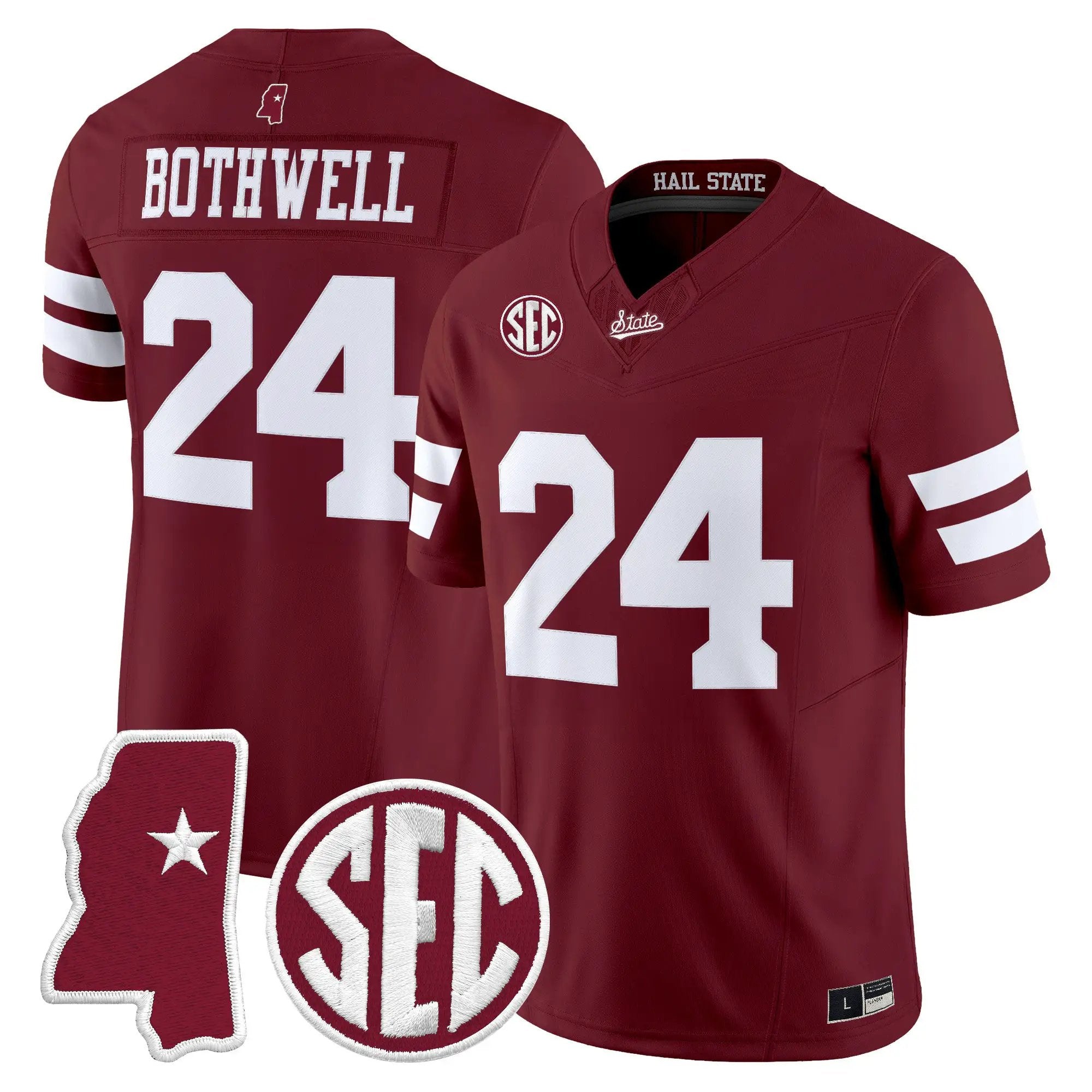 Fluff Bothwell Jersey #24 Mississippi State Bulldogs 2026 Vapor Limited All Stitched - Top Design Fan Fluff Bothwell Jersey #24 Mississippi State Bulldogs 2026 Vapor Limited All Stitched