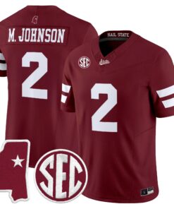 Marquis Johnson Jersey #2 Mississippi State Bulldogs 2026 Vapor Limited All Stitched