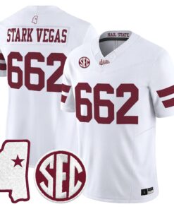 Stark Vegas Jersey #662 Mississippi State Bulldogs 2026 Vapor Limited All Stitched
