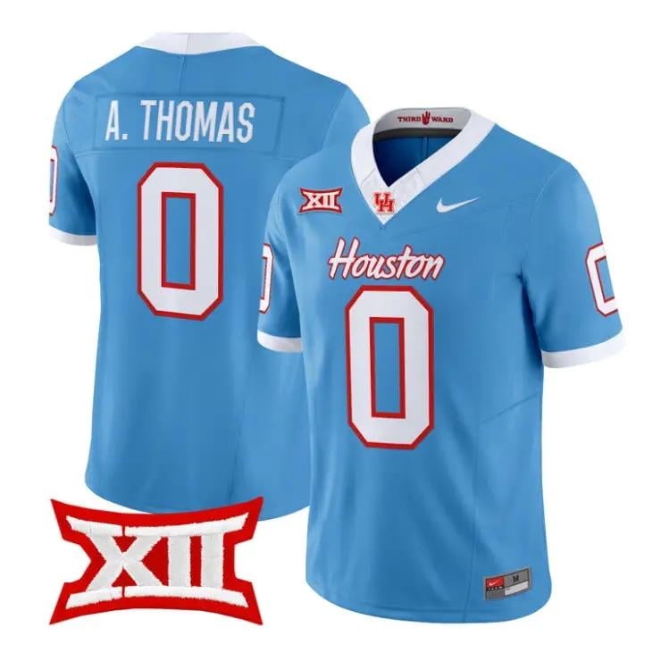 Amare Thomas Jersey #0 Houston Cougars 2026 Football Limited Stitched by My Store NCAA Football Jerseys