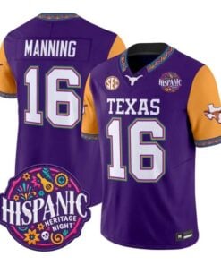 Arch Manning Jersey #16 Texas Longhorns 2026 Latino Heritage Stitched by My Store NCAA Football Jerseys