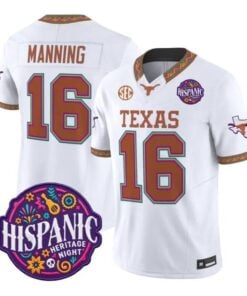 Arch Manning Jersey #16 Texas Longhorns 2026 Latino Heritage Stitched by My Store NCAA Football Jerseys