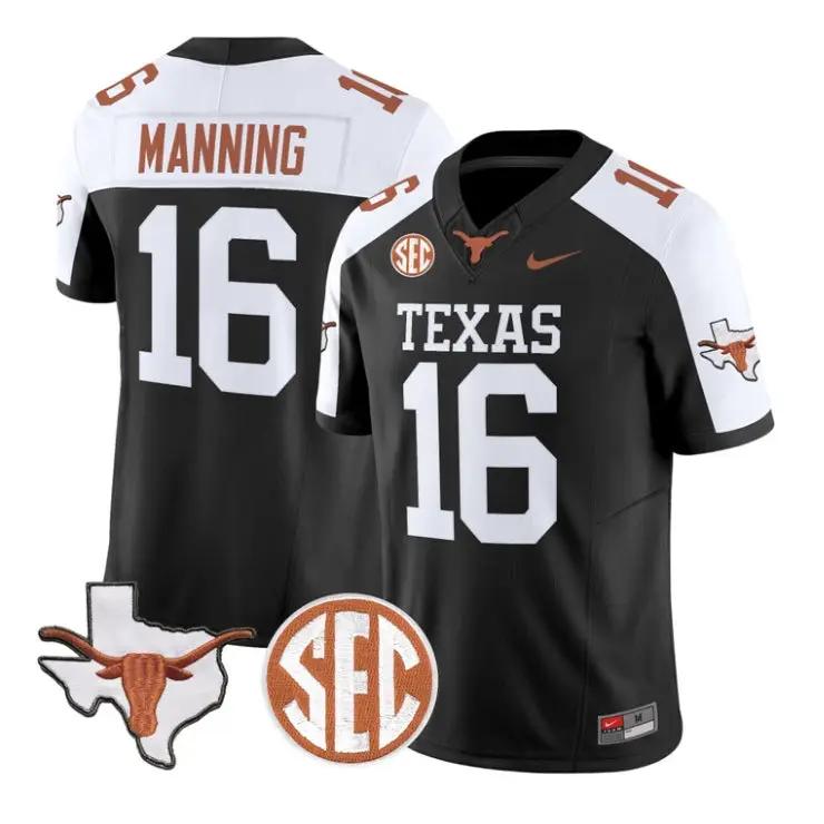 Arch Manning Jersey #16 Texas Longhorns 2026 Vapor Limited Stitched by My Store NCAA Football Jerseys