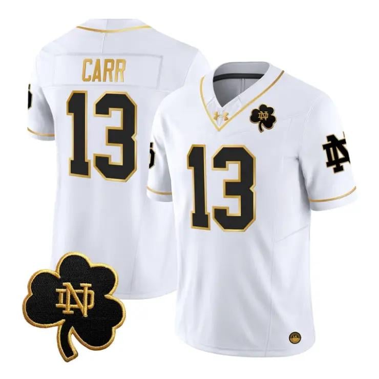 CJ Carr Jersey #13 Notre Dame Fighting Irish 2026 Vapor Stitched by My Store NCAA Football Jerseys