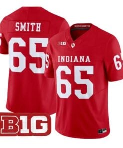 Carter Smith Jersey #65 Indiana Hoosiers 2026 Limited All Stitched by My Store NCAA Football Jerseys