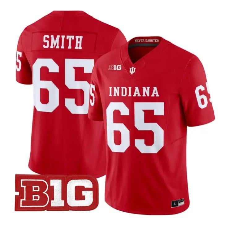 Carter Smith Jersey #65 Indiana Hoosiers 2026 Limited All Stitched by My Store NCAA Football Jerseys