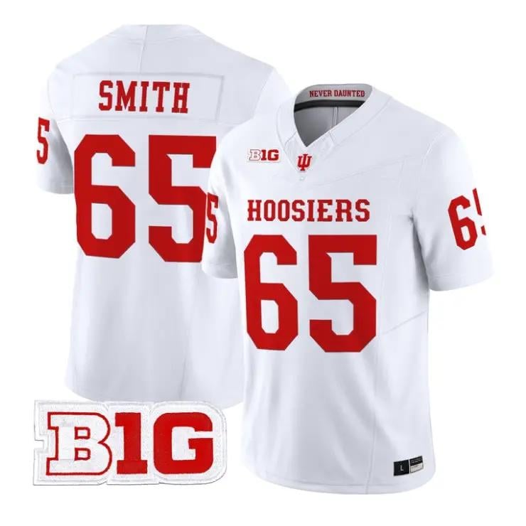 Carter Smith Jersey #65 Indiana Hoosiers 2026 Limited All Stitched by My Store NCAA Football Jerseys
