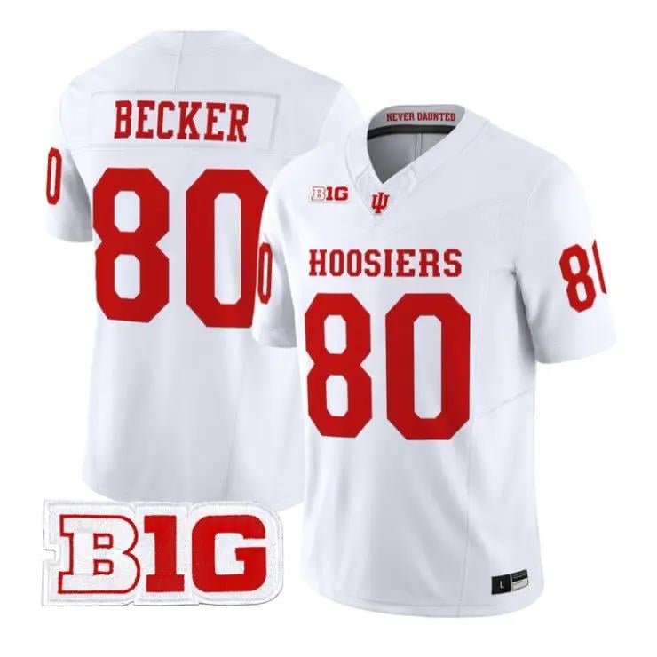 Charlie Becker Jersey #80 Indiana Hoosiers 2026 Vapor All Stitched by My Store NCAA Football Jerseys