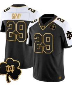 Christian Gray Jersey #29 Notre Dame Fighting Irish 2026 Stitched by My Store NCAA Football Jerseys