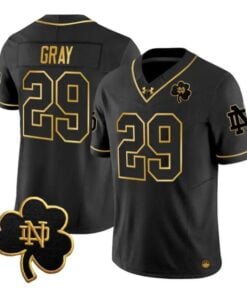 Christian Gray Jersey #29 Notre Dame Fighting Irish 2026 Stitched by My Store NCAA Football Jerseys