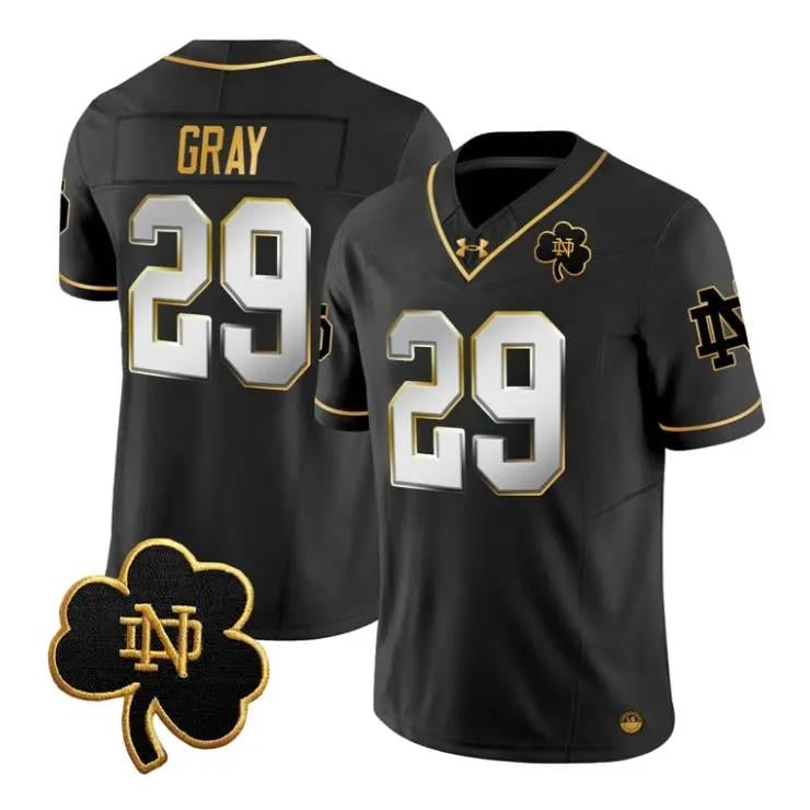 Christian Gray Jersey #29 Notre Dame Fighting Irish 2026 Stitched by My Store NCAA Football Jerseys
