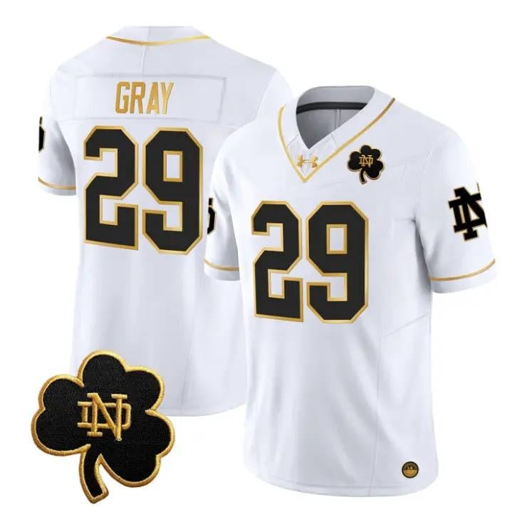 Christian Gray Jersey #29 Notre Dame Fighting Irish 2026 Stitched by My Store NCAA Football Jerseys