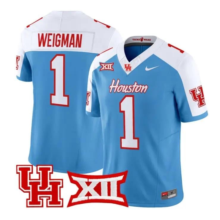 Conner Weigman Jersey #1 Houston Cougars 2026 Vapor Limited Stitched by My Store NCAA Football Jerseys
