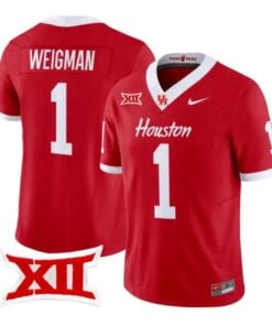 Conner Weigman Jersey #1 Houston Cougars 2026 Vapor Limited Stitched by My Store NCAA Football Jerseys