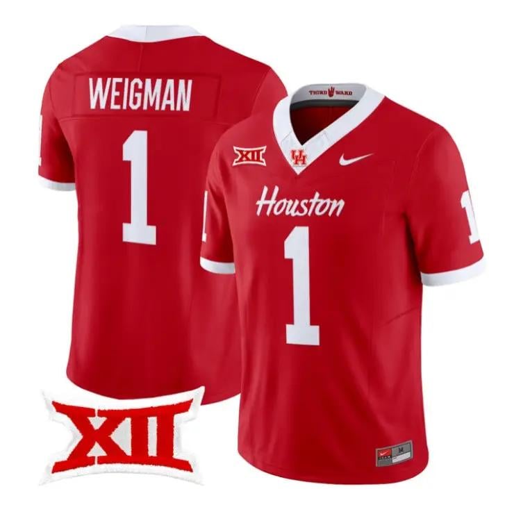Conner Weigman Jersey #1 Houston Cougars 2026 Vapor Limited Stitched by My Store NCAA Football Jerseys