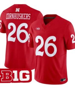 Cornhuskers Jersey #26 Nebraska Cornhuskers 1962 Throwback 2026 Vapor Stitched