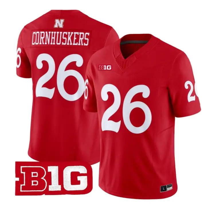 Cornhuskers Jersey #26 Nebraska Cornhuskers 1962 Throwback 2026 Vapor Stitched - Top Design Fan Cornhuskers Jersey #26 Nebraska Cornhuskers 1962 Throwback 2026 Vapor Stitched