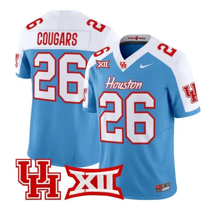 Cougars Jersey #26 Houston Cougars 2026 Football Limited All Stitched by My Store NCAA Football Jerseys