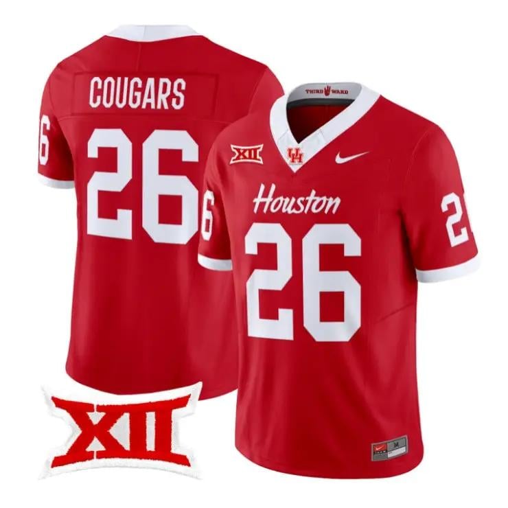 Cougars Jersey #26 Houston Cougars 2026 Football Limited All Stitched by My Store NCAA Football Jerseys