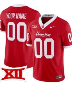 Custom Houston Cougars Jersey Football 2026 Vapor Limited All Stitched by My Store NCAA Football Jerseys