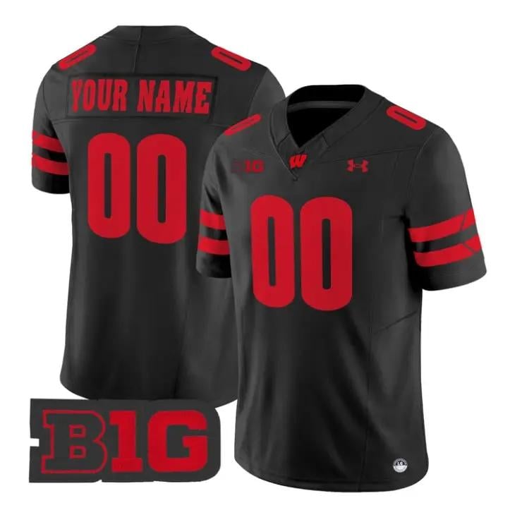 Custom Wisconsin Badgers Jersey Name And Number 2026 Vapor Stitched by My Store NCAA Football Jerseys