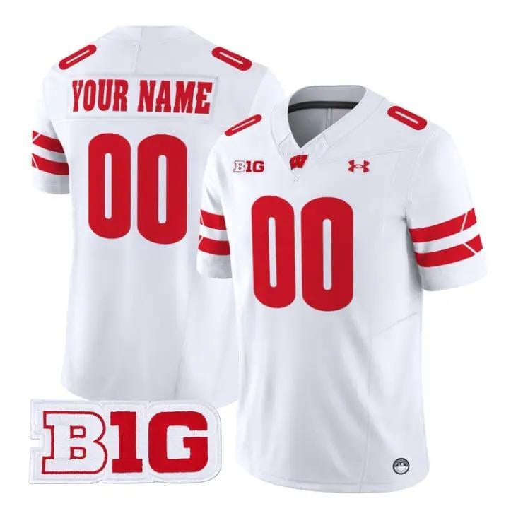 Custom Wisconsin Badgers Jersey Name And Number 2026 Vapor Stitched by My Store NCAA Football Jerseys