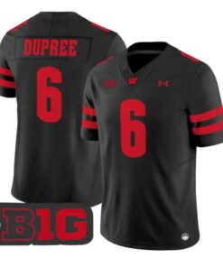 Darrion Dupree Jersey #6 Wisconsin Badgers 2026 Limited All Stitched by My Store NCAA Football Jerseys