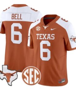 Dia Bell Jersey #6 Texas Longhorns 2026 Vapor Limited All Stitched by My Store NCAA Football Jerseys