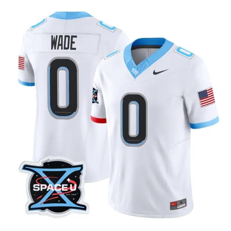 Dylan Wade Jersey #0 UCF Knights 2026 Mission X Football Vapor Limited Stitched by My Store NCAA Football Jerseys