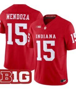 Fernando Mendoza Jersey #15 Indiana Hoosiers 2026 Limited Stitched by My Store NCAA Football Jerseys