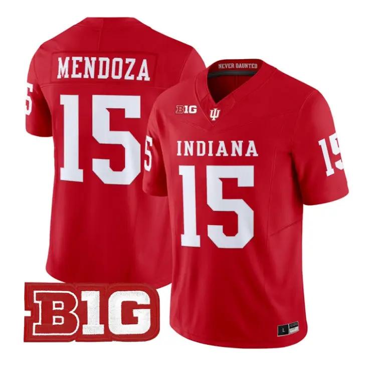 Fernando Mendoza Jersey #15 Indiana Hoosiers 2026 Limited Stitched by My Store NCAA Football Jerseys