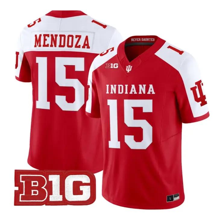 Fernando Mendoza Jersey #15 Indiana Hoosiers 2026 Limited Stitched by My Store NCAA Football Jerseys
